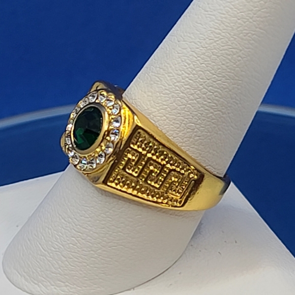 NEW Men's Green Diamond Ring Size 10 - Picture 6 of 8